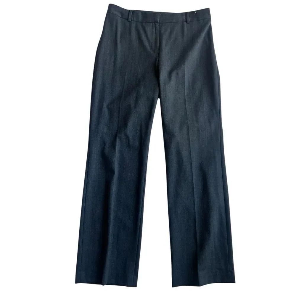 Jones New York High Rise Straight Leg Wool Blend Gray Casual Slacks Pants sz 10